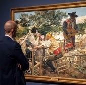 La obra 'Escena valenciana' (1893), de Joaquín Sorolla, se puede ver en Valencia después de muchos años.