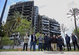 Finca que sufrió en incendio en Campanar, en imagen de archivo.