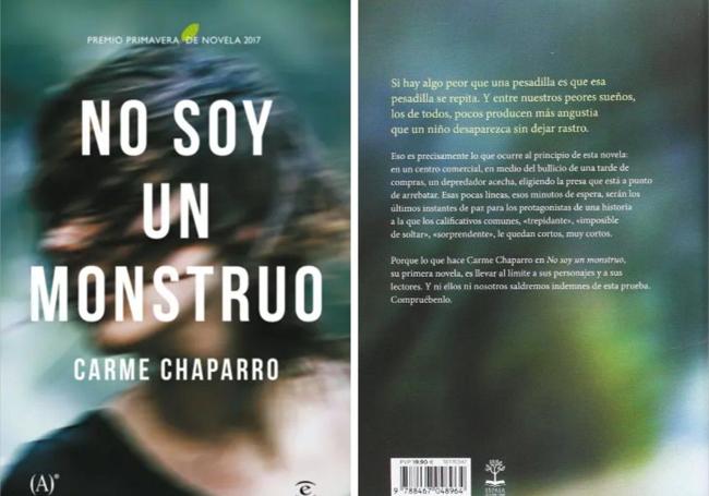 Portada del libro 'No soy un monstruo', de Carme Chaparro.