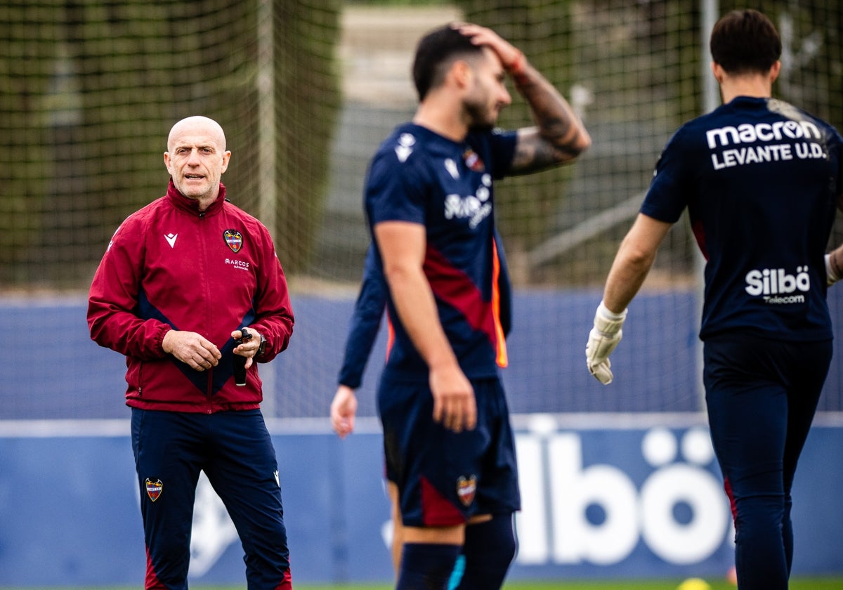 Julián Calero, durante un entrenamiento.