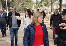 Pilar Bernabé, en una visita a los trabajos de recuperación tras la dana.
