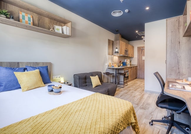 Interior de una de las habitaciones.