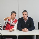 Mazón y Sánchez, en el Cecopi.