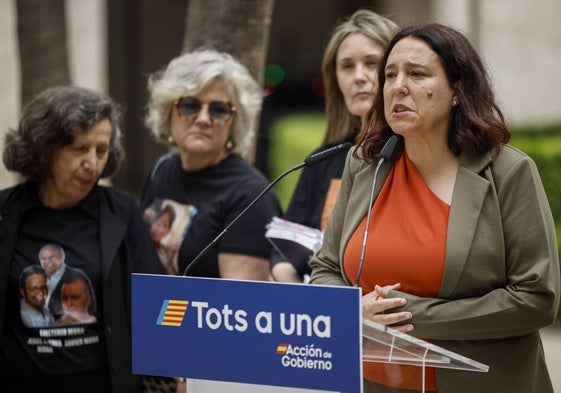 La presidenta de la Associació Víctimes Dana 29 Octubre, Mariló Gradoli, tras la reunión con Sánchez.
