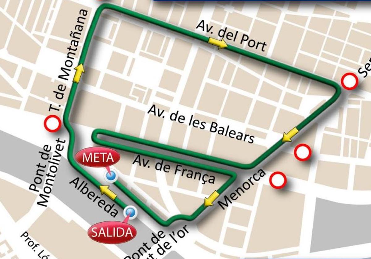 Recorrido y calles cortadas este domingo en Valencia por la Carrera Marta Fernández de Castro