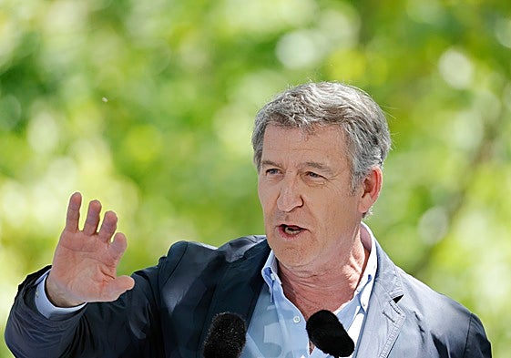 El presidente nacional del PP Alberto Núñez Feijóo.