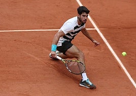 Alcaraz, en su debut ante Zeppieri.