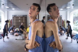 Álex Roca, en uno de sus entrenamientos.