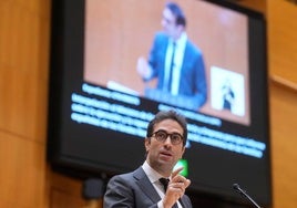 El ministro Carlos Cuerpo, en el Senado.