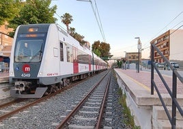 Unidad de Metrovalencia en pruebas, este miércoles en Picassent.