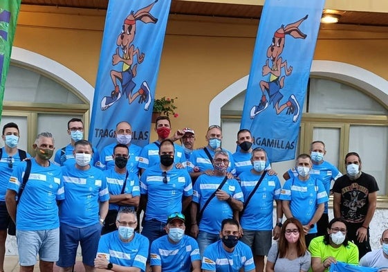 El club Tragamillas, durante una expedición en la pandemia.