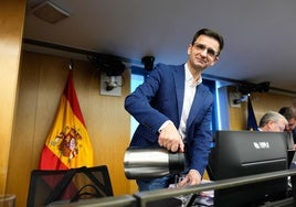 José Pablo López, este jueves en el Congreso.