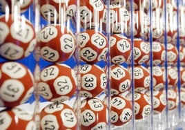 Bolas en un sorteo de Euromillones.