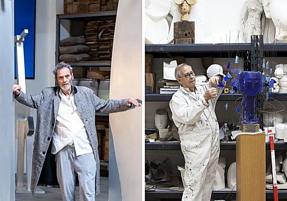 Miquel Navarro y Manolo Valdés, en sus estudios.