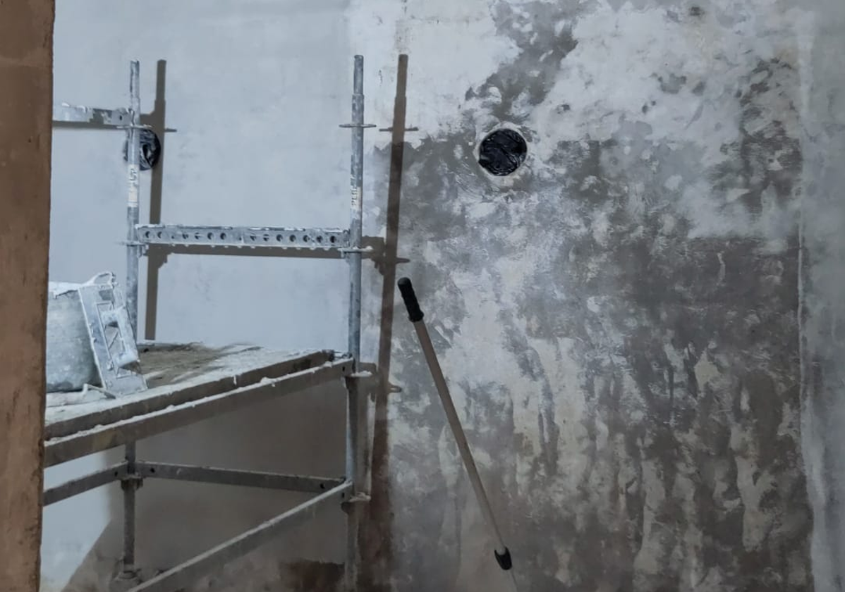 Obras en el depósito del agua.