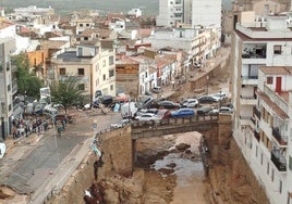 El día después, la mañana del 30 de octubre, en el centro de Chiva.
