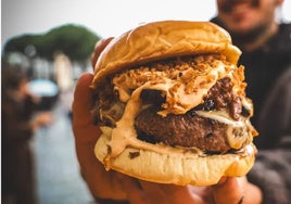 Hamburguesas gourmet en el evento de Mestalla.