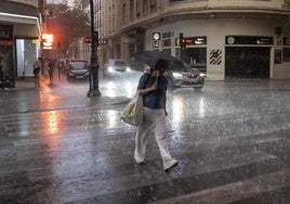 Lluvias este martes en Valencia.