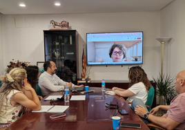 Reunión con la exministra alemana.