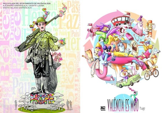 Icono de Chaplin en la película 'Armas al hombro', será la figura central de la falla municipal de 2026.