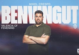 Mikel Crespo, en el cartel del anuncio.