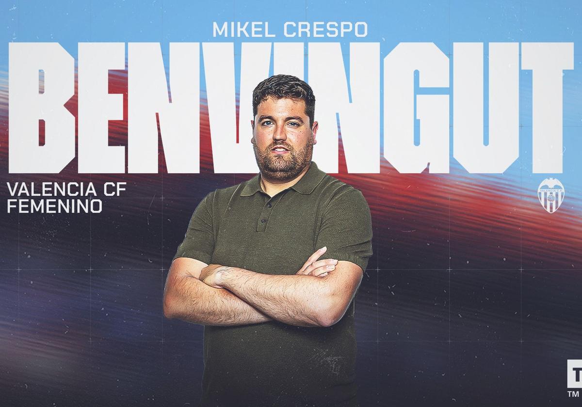 Mikel Crespo, en el cartel del anuncio.