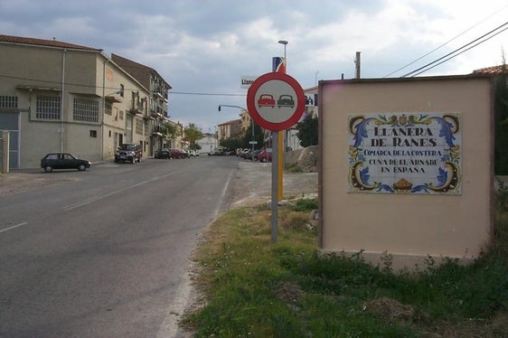 Entrada al municipio de Llanera de Ranes.