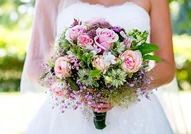 Ramo de novia, imagen de archivo.