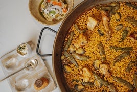 Una paella valenciana