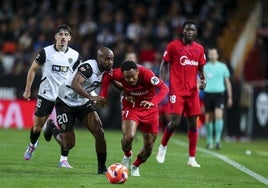 Foulquier, en el partido contra el Sevilla.