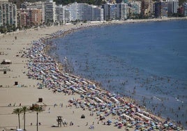 Vista aérea de la playa de Cullera.