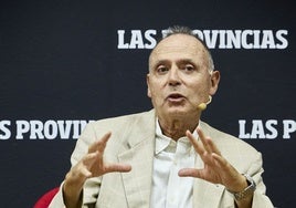 Vicente Garrido, catedrático de Educación y Criminología en la UV, durante una charla en LAS PROVINCIAS.