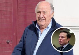 Amancio Oretga y Elon Musk en una imagen de archivo.
