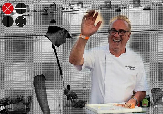 Brández, durante el certamen gastronómico.
