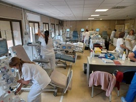 La Unidad de Diálisis del Hospital Lluís Alcanyís de Xàtiva.