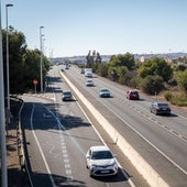 Carretera N322 a su paso por Torrevieja.