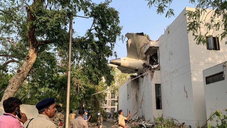Imagen del avión accidentado.