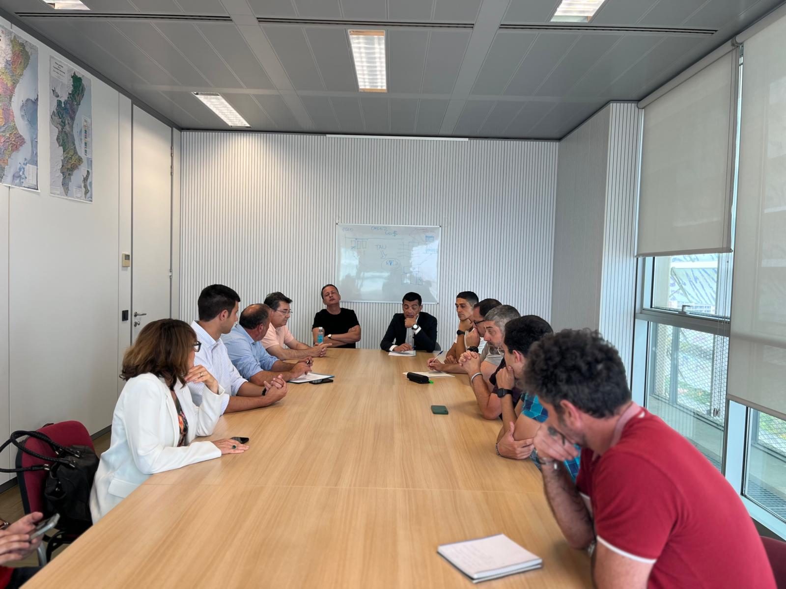 Un momento de la reunión.