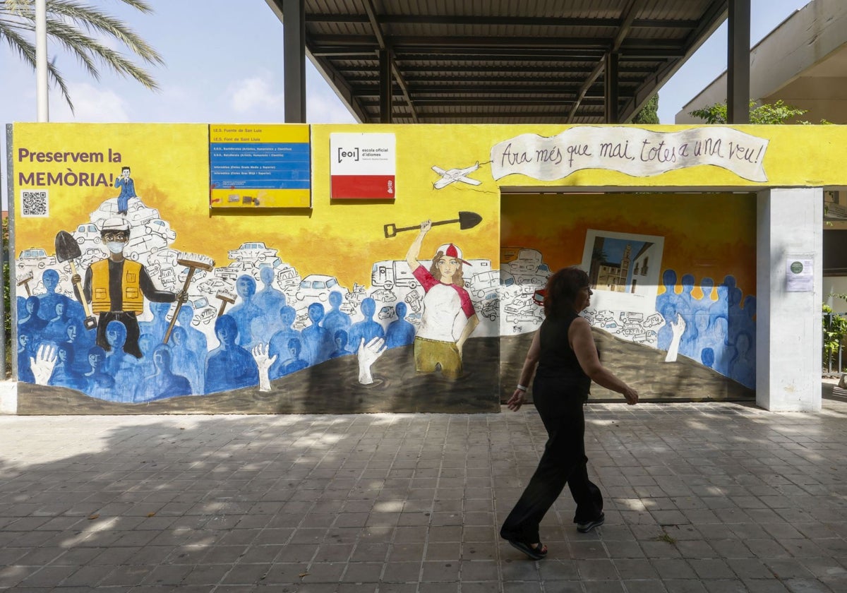 Arte contra el olvido: un mural escolar rinde homenaje a las víctimas de la dana | las provincias
