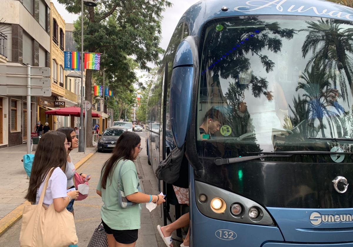 Bus a la playa.