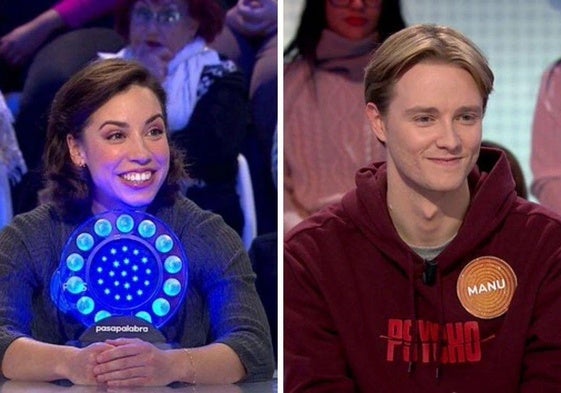 Rosa y Manu, concursantes de 'Pasapalabra'.
