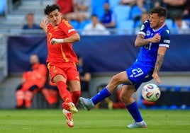 Diego López, durante el partido ante Eslovaquia.