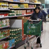 Pasillo de un Mercadona en Valencia.