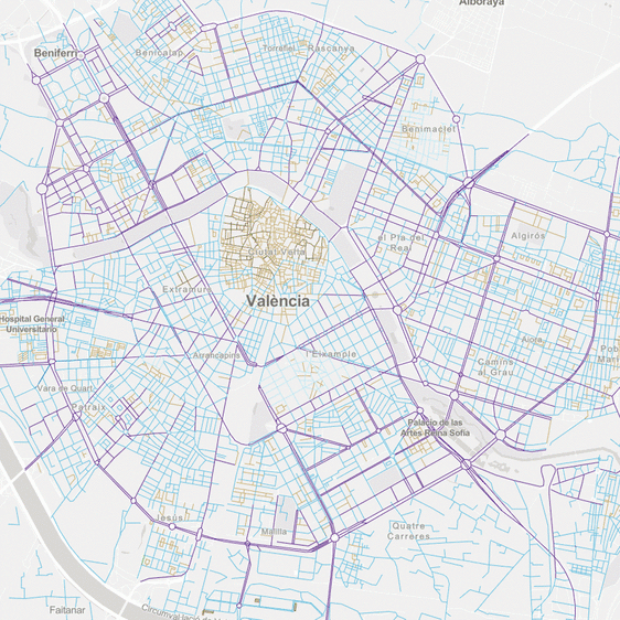 MAPA | Valencia pisa el freno: el 60% de las calles tienen límite de 30 km/h