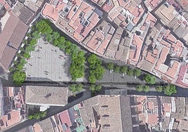 Recreación de la urbanización de la plaza Major.