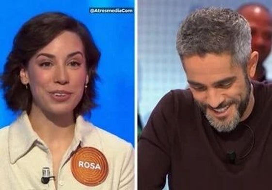 Rosa y Roberto Leal en un programa de 'Pasapalabra'.