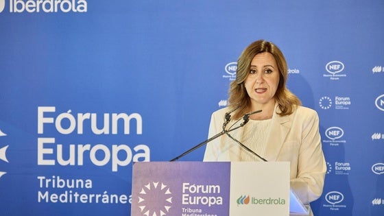 La alcaldesa Catalá, en un momento del discurso, este martes.
