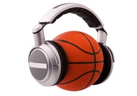 Balón de baloncesto con auriculares