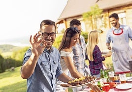 Una comida entre amigos.