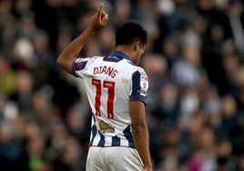 Grady Diangana, durante un partido de esta temporada con el West Bromwich Albion.